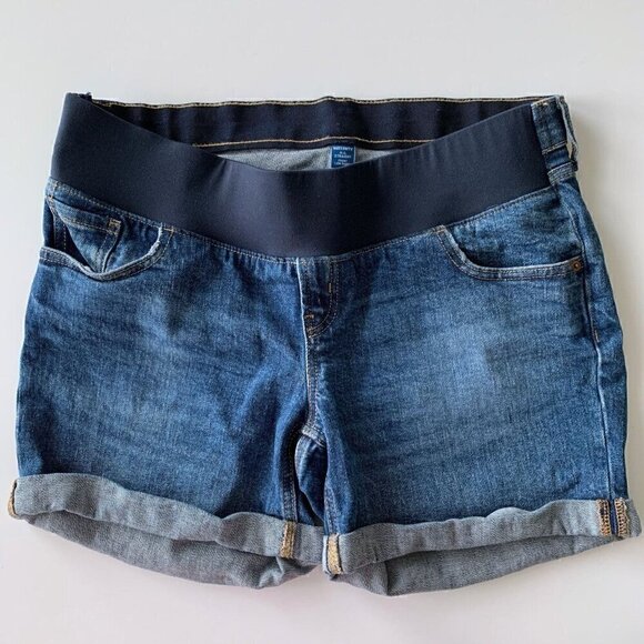 Old Navy Pants - Old Navy Maternity Jean O.G. Straight Front Low Panel Shorts 10
